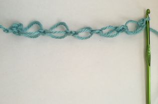 Row of Crochet Love Knots