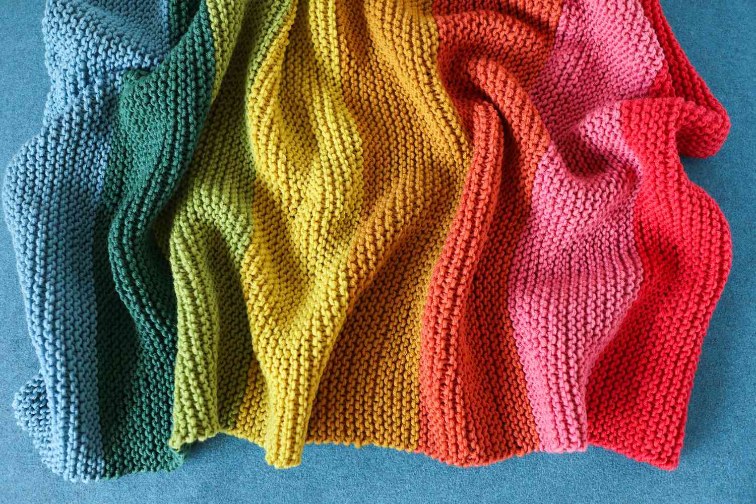 彩虹婴儿毯编织模式
