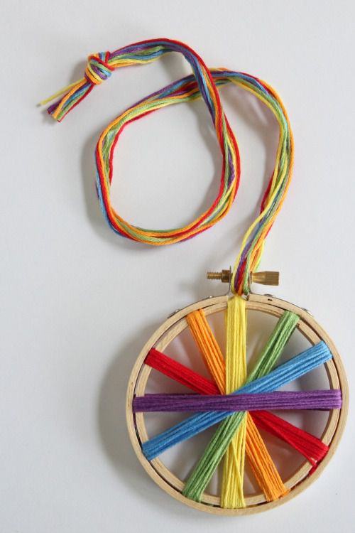 彩虹螺纹刺绣箍