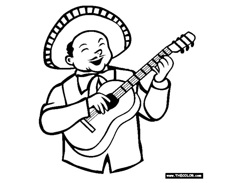 墨西哥流浪乐队歌手弹吉他