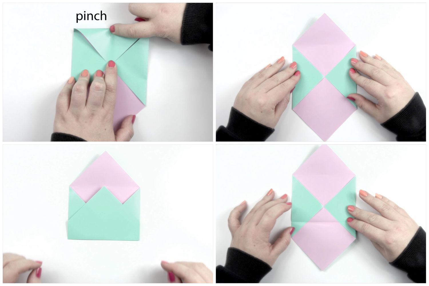 折一折纸纸信封