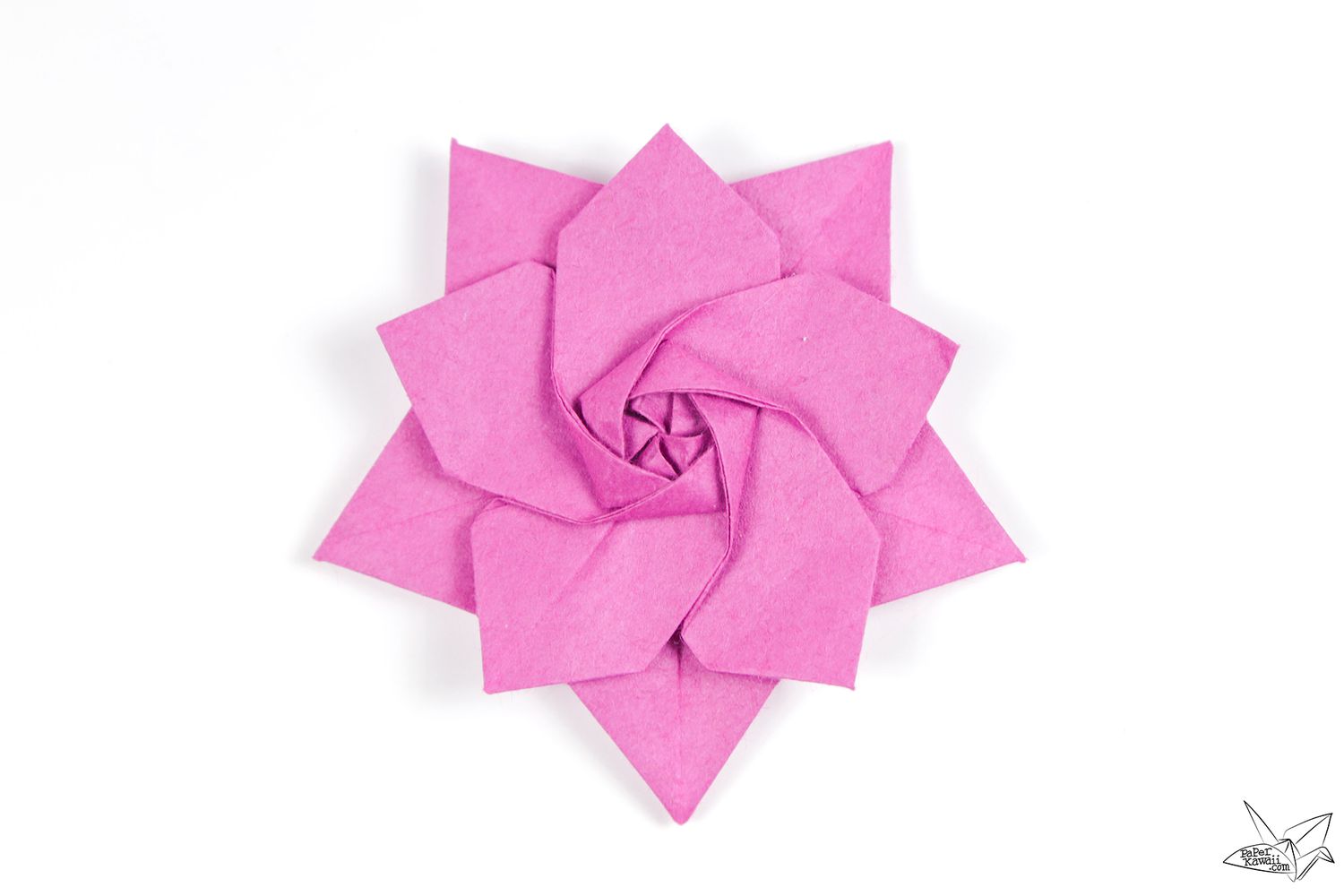 Origami pink sakura star.
