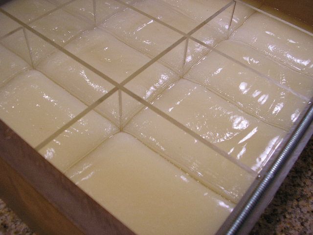 salt bar batch using slab divider mold