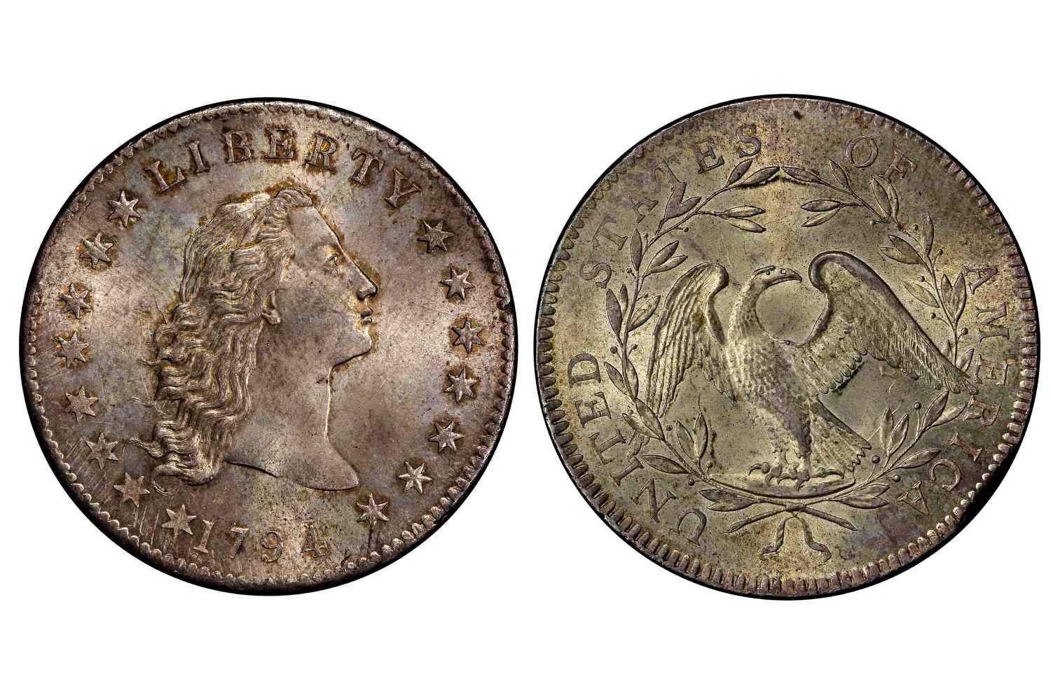 1794飘逸的头发银元