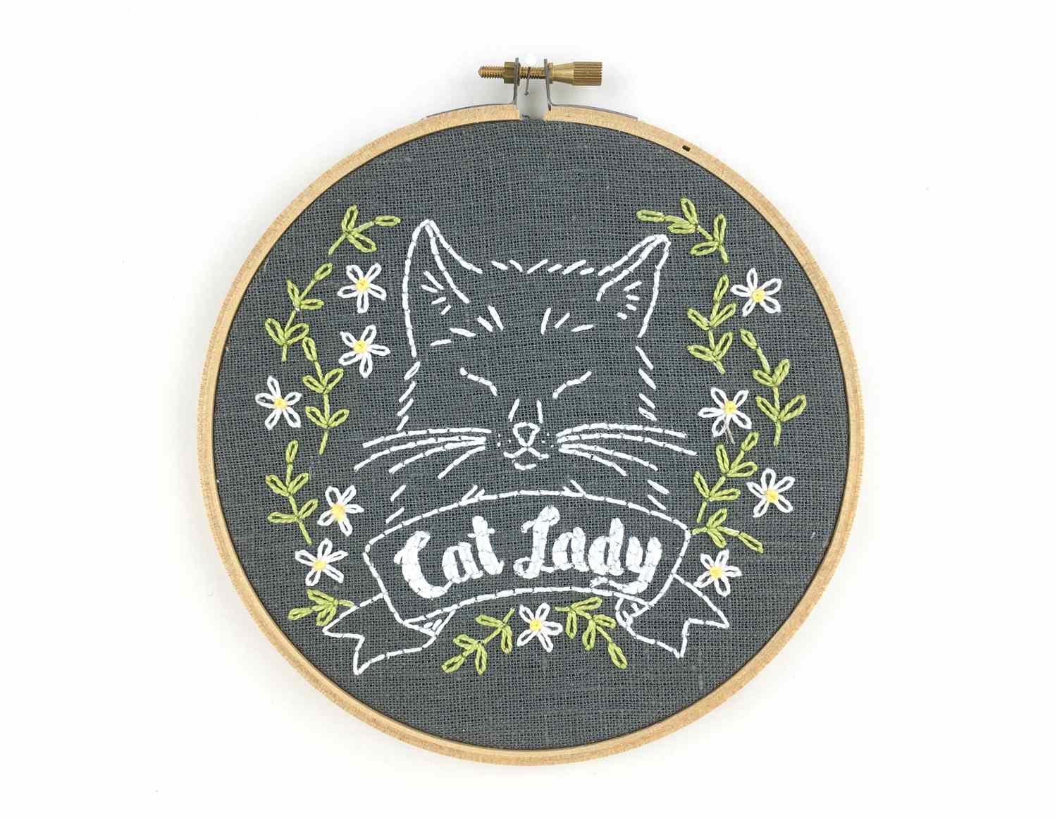 猫夫人手工刺绣图案