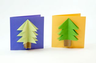 折纸圣诞树卡片教程00