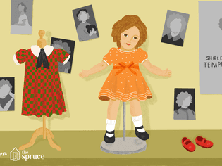 Illustration of a Shirley Temple doll