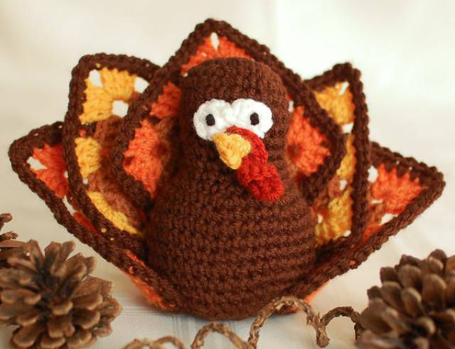 Granny Square Turkey FREE Crochet Pattern