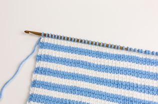 tunisian crochet striped background