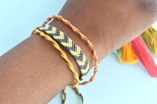 Easy DIY Friendship Bracelets on a Girl's Wrist