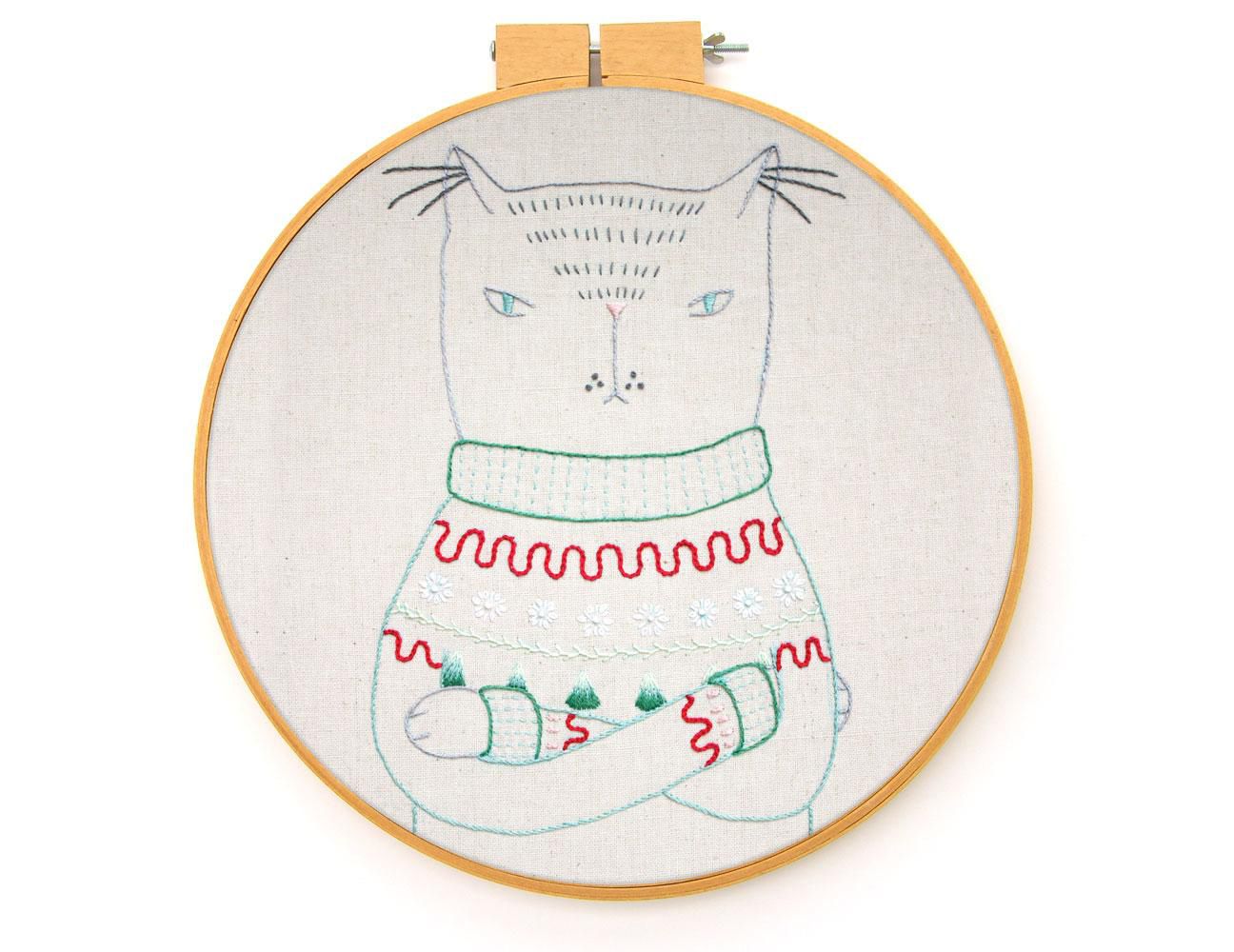 丑陋的圣诞毛衣猫图案