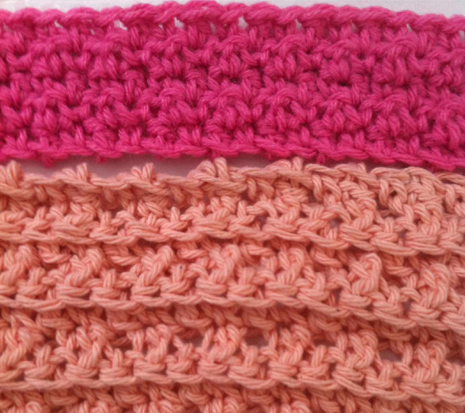 Ribbed crochet seed stitch