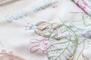 Good Night Embroidery Pattern