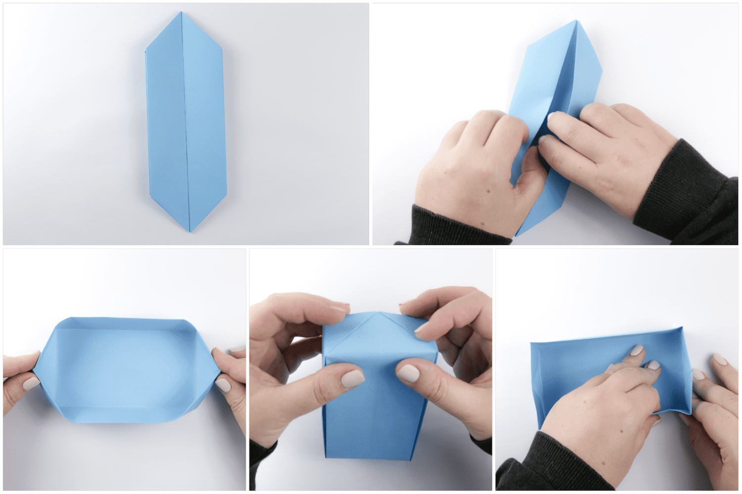 简单的矩形折纸盒子步骤5