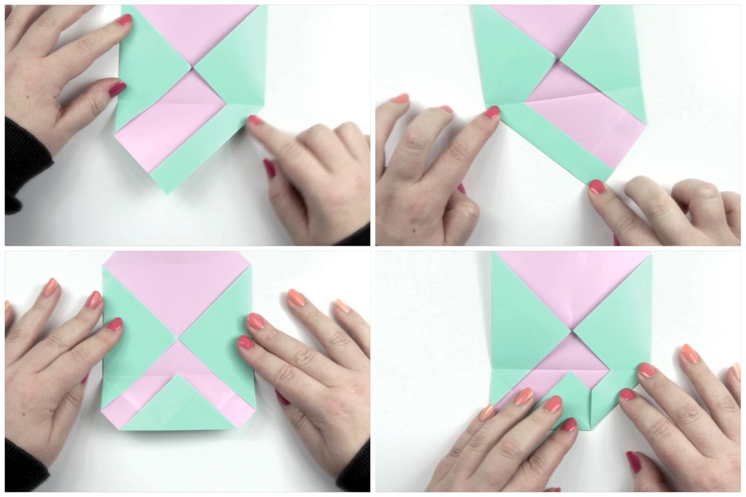 折叠折纸信封的皮瓣
