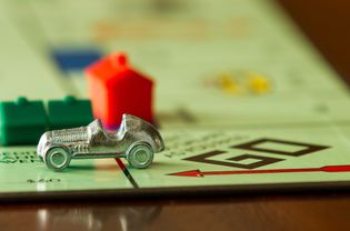 Monopoly board game and pieces