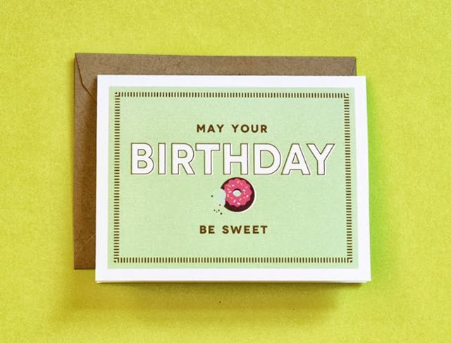 A birthday card that says "May Your Birthday Be Sweet"