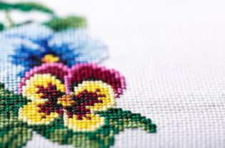 Embroidered good by cross stitch pattern