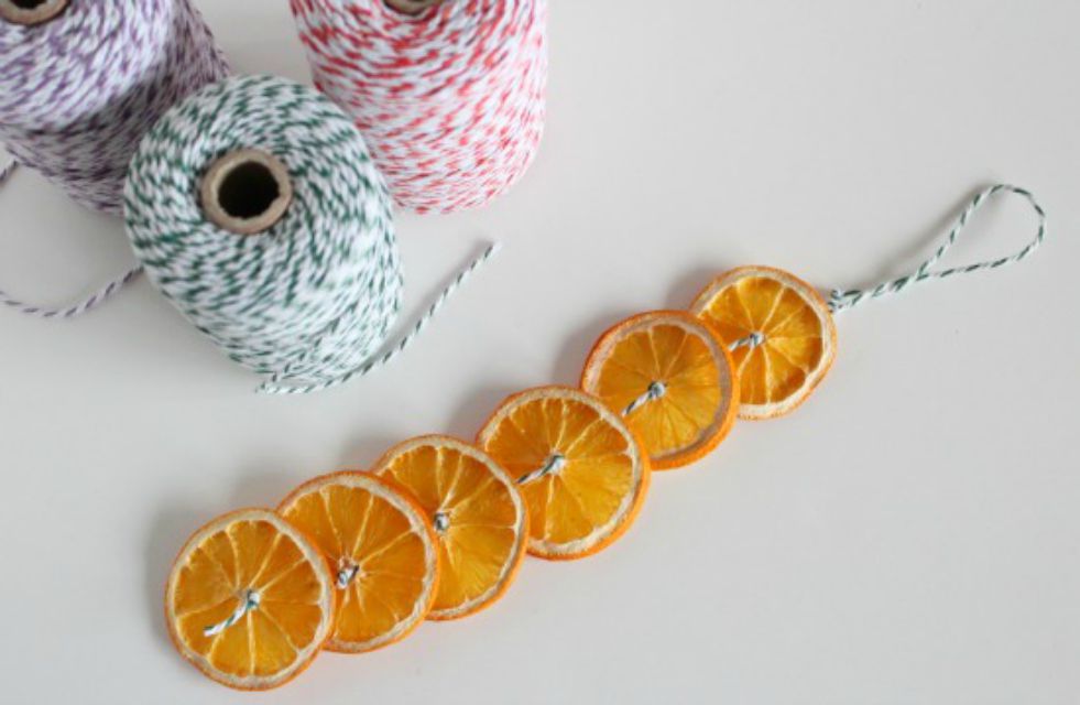 橙子纱线串起