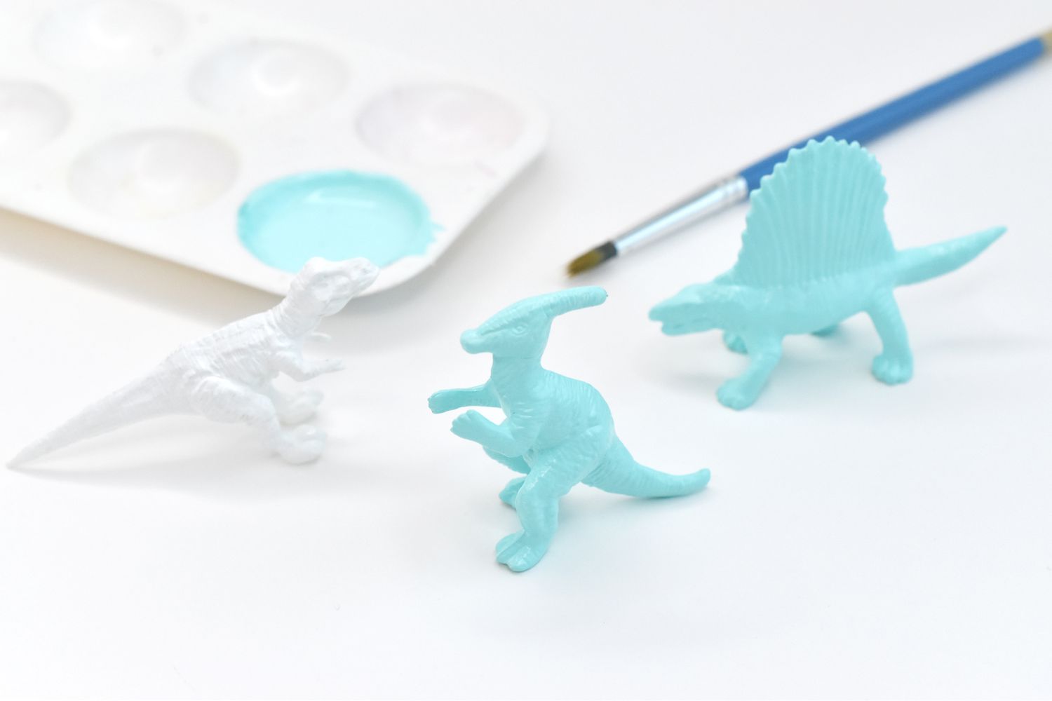 Paint the Plastic Dinosaurs