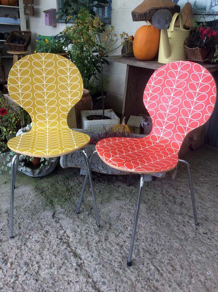 世纪中期现代剪纸装饰的椅子