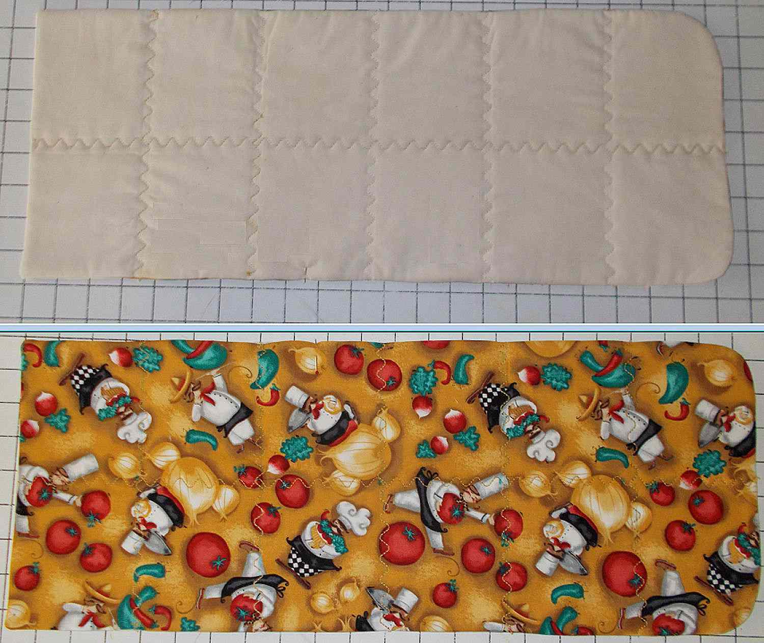 Quilting for the potato bag