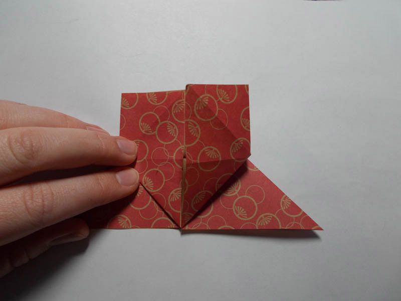 折纸心形书签