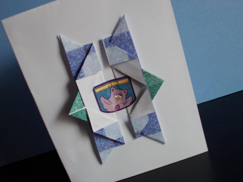折纸生日卡片第一步