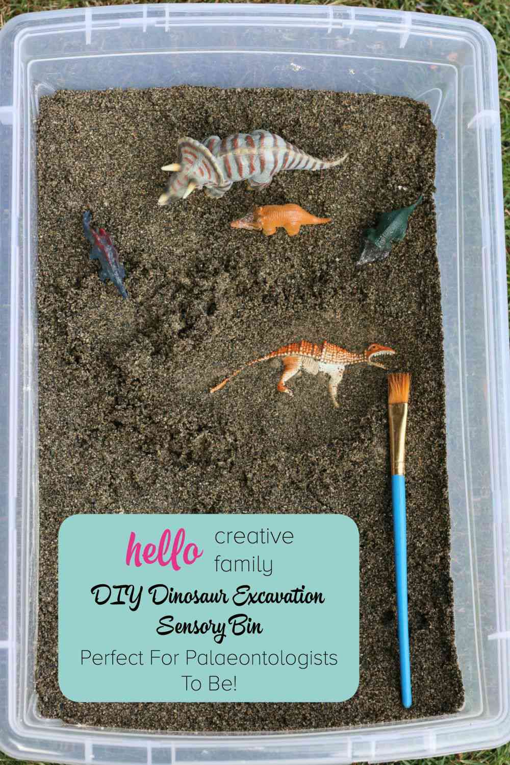 DIY dinosaur excavation craft