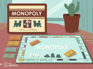 Illustration of vintage Monopoly board