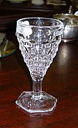 Fostoria American Wine Glass with Hex Foot