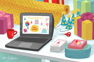 birthday clipart on computer screen