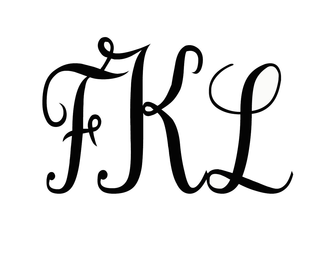 “FKL"用Cursif字体拼出来