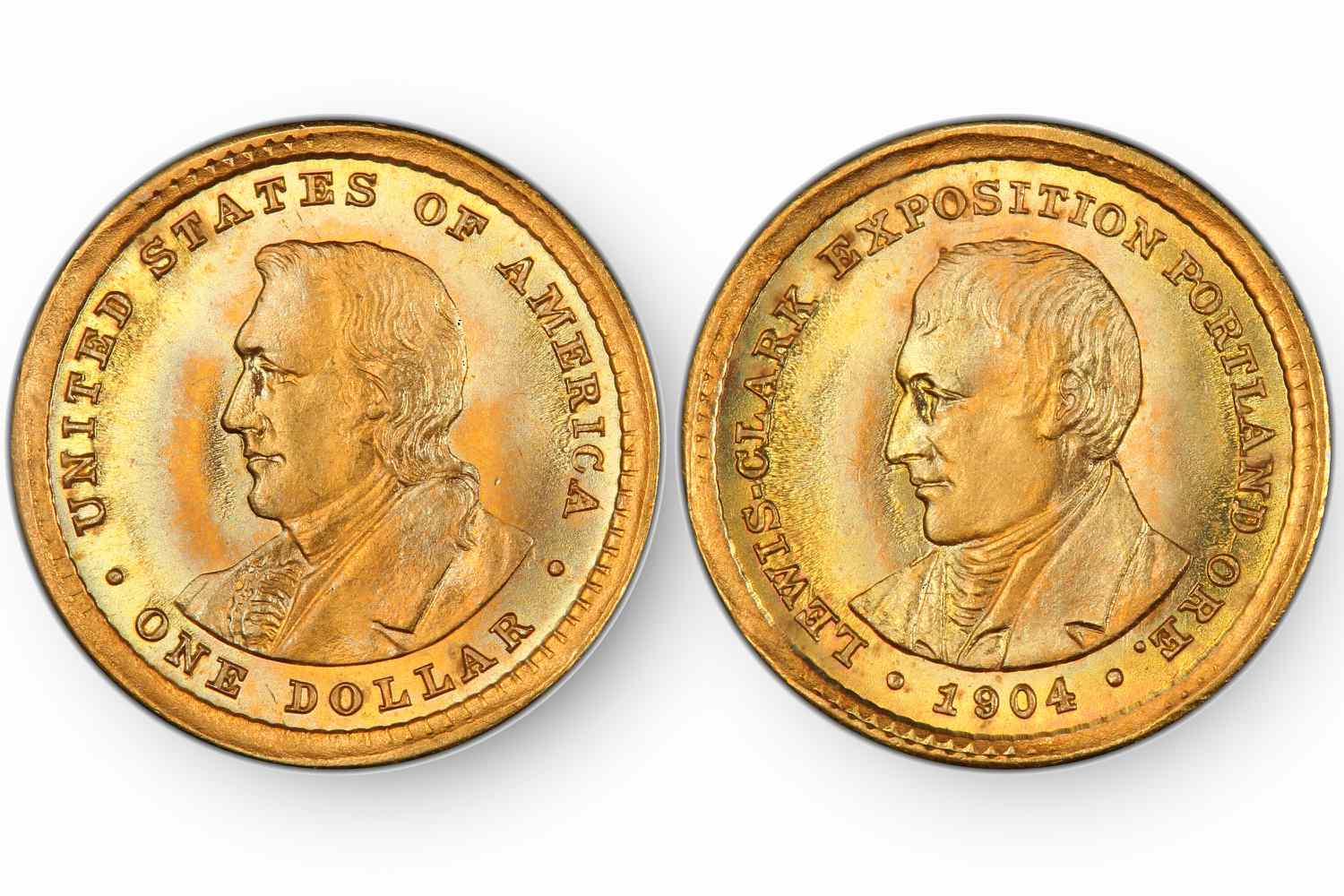1904年路易斯和克拉克博览会纪念金币一美元。