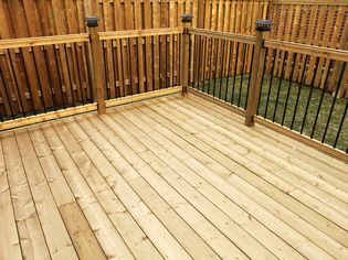 New wooden deck