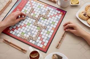 Playing scrabble board game