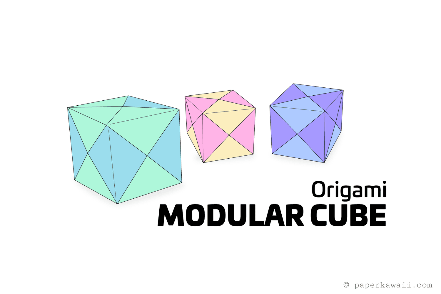 简单的折纸模块立方体指令01