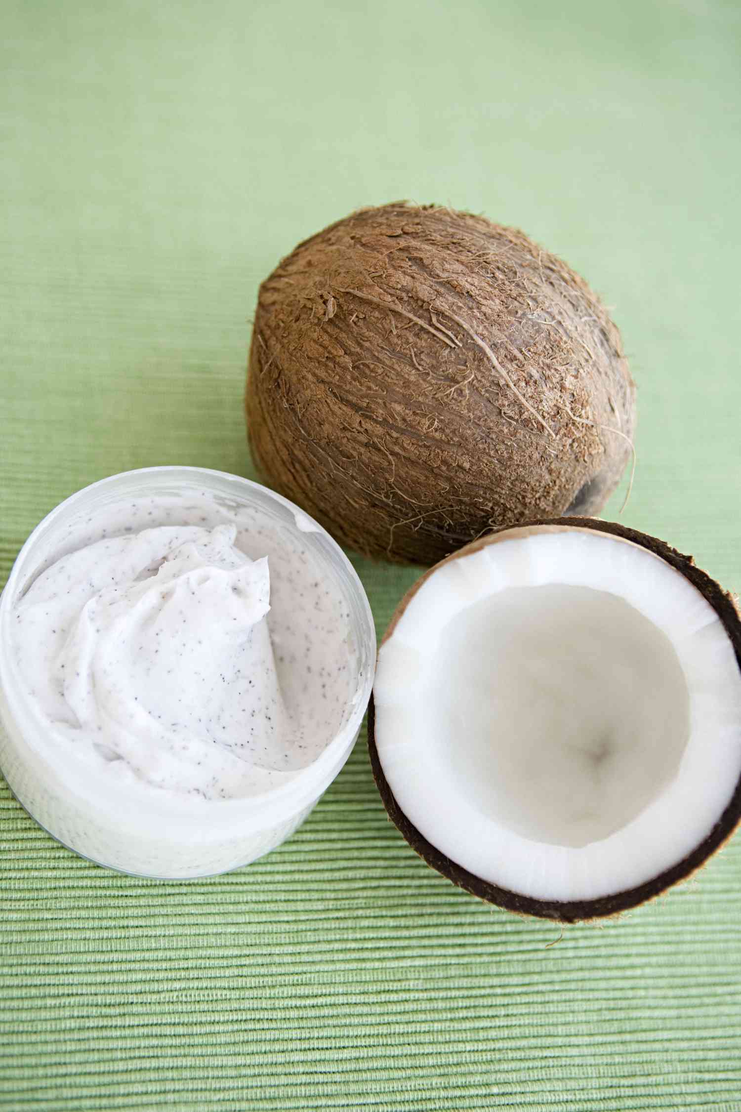Coconuts and cosmetic cream