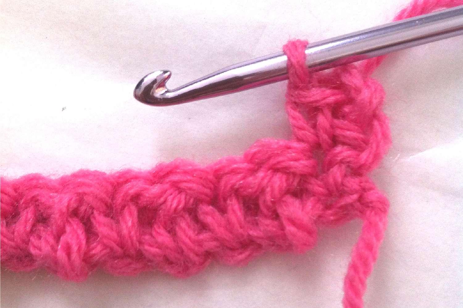 Seed stitch crochet fabric