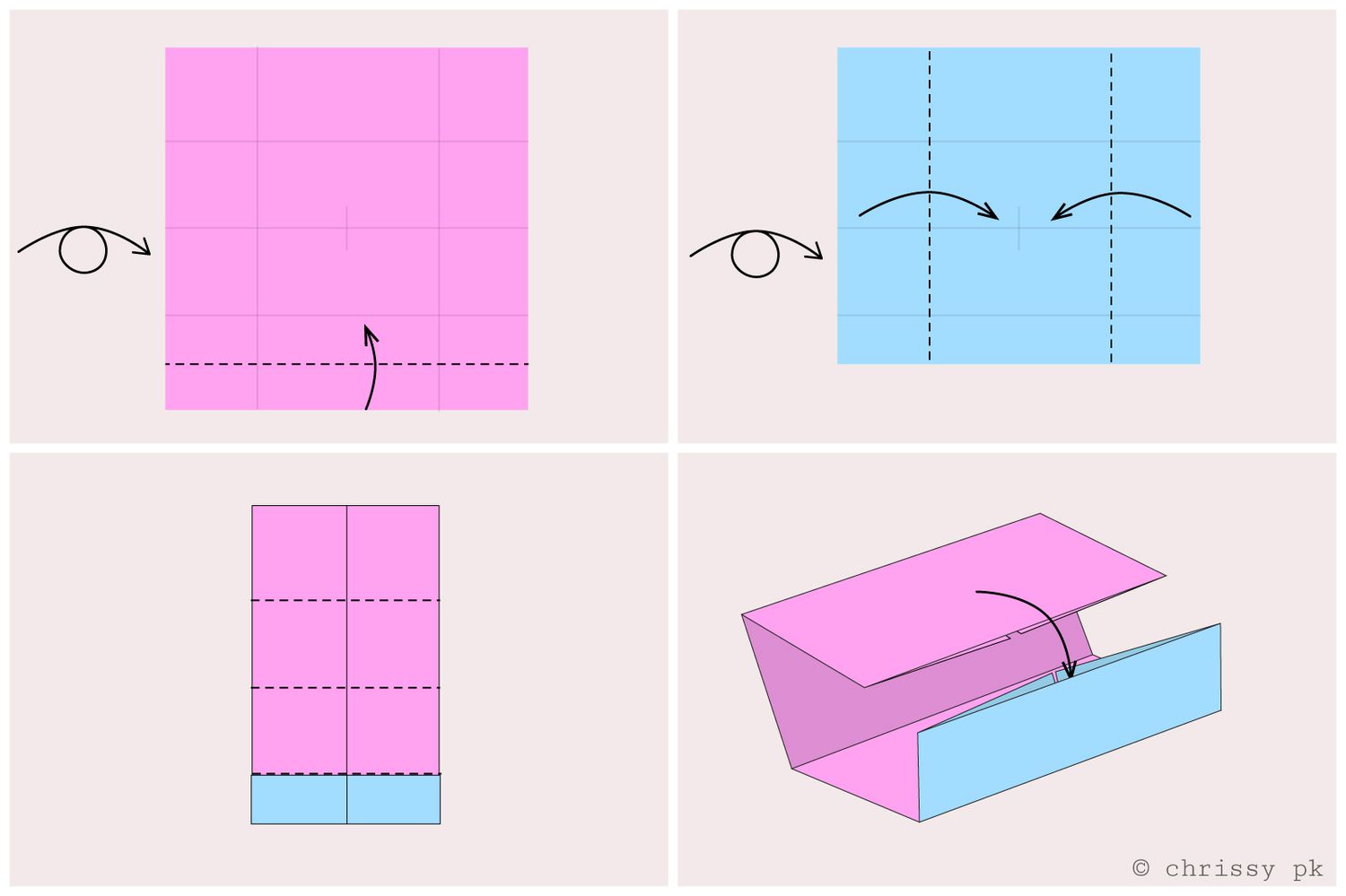 简单的折纸卡站图——步骤2