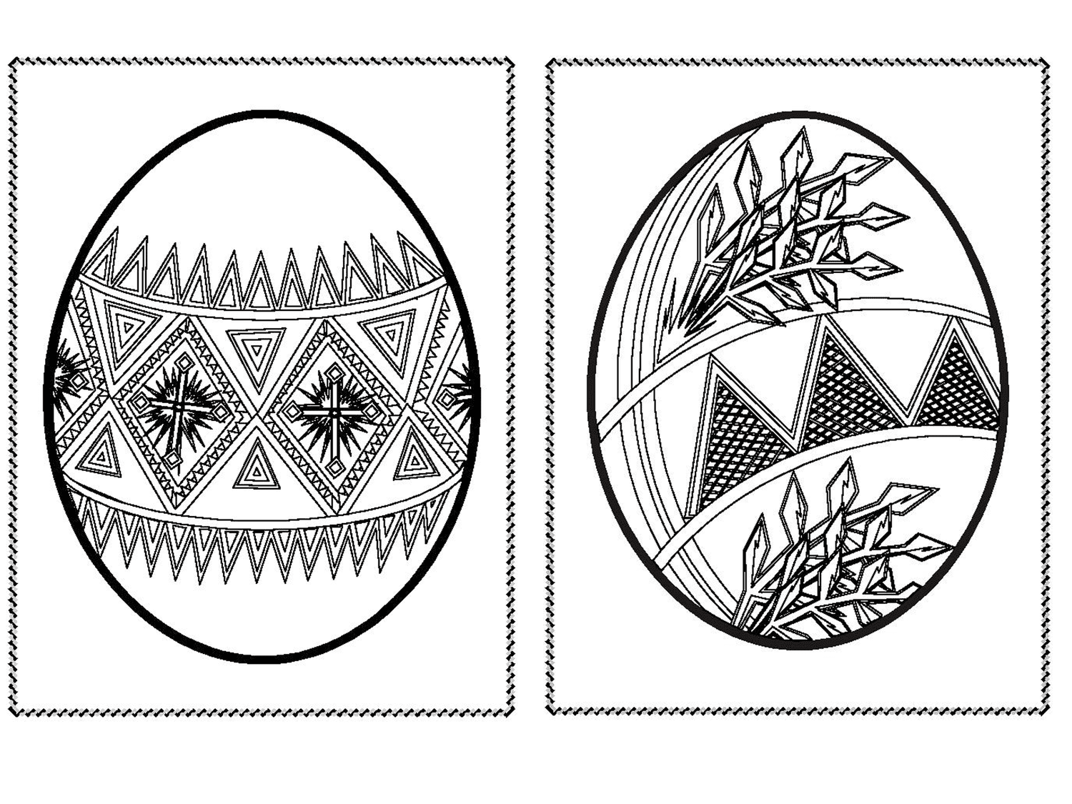 两个复活节彩蛋错综复杂的设计