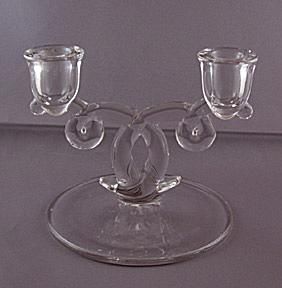 Heisey Lariat Double Candlestick