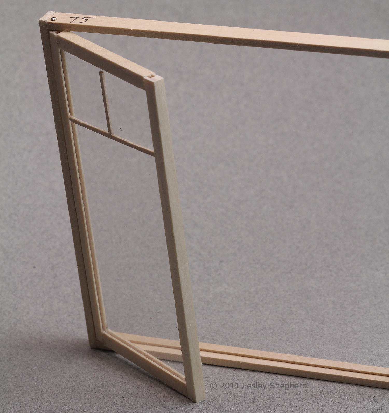 Opening casement window for a dolls house