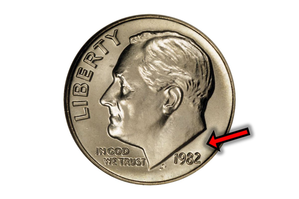 1982年罗斯福一角硬币(无“P”)