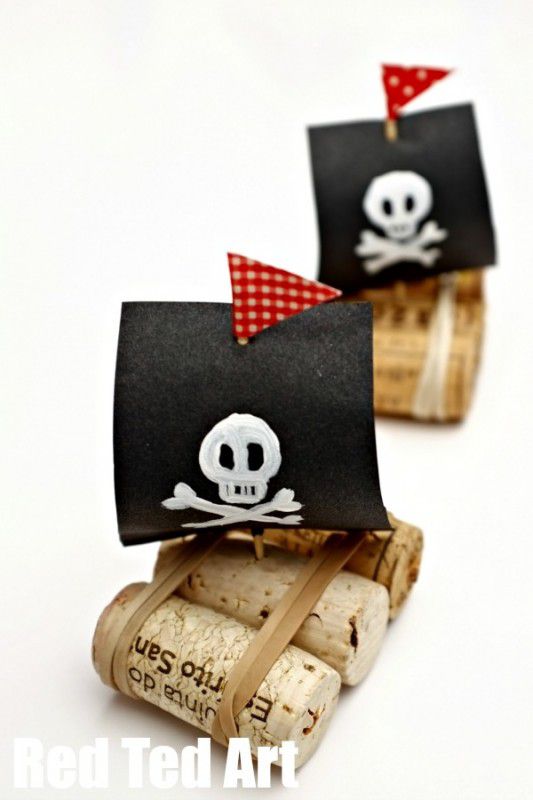 Pirate cork boat craft