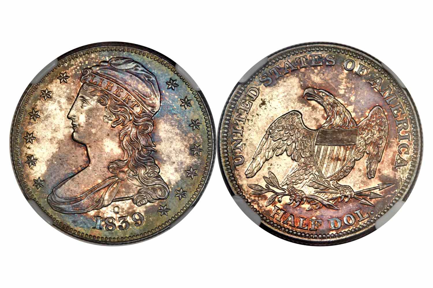 1839-O证明盖半身像半美元