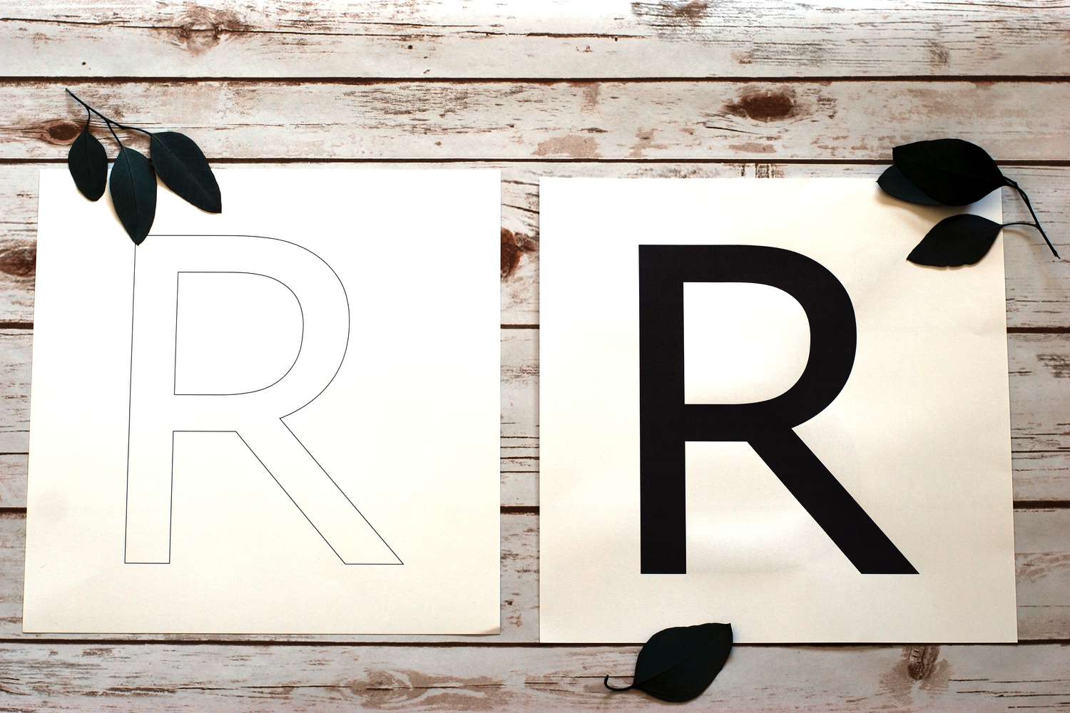 印刷字母R