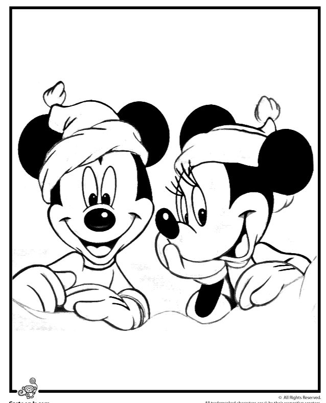 米奇和米妮老鼠。