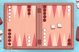 Illustration of a backgammon board