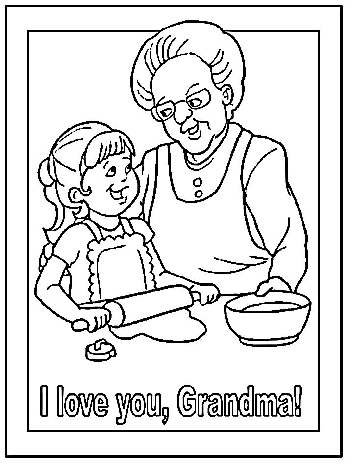 孙女和奶奶一起做饭